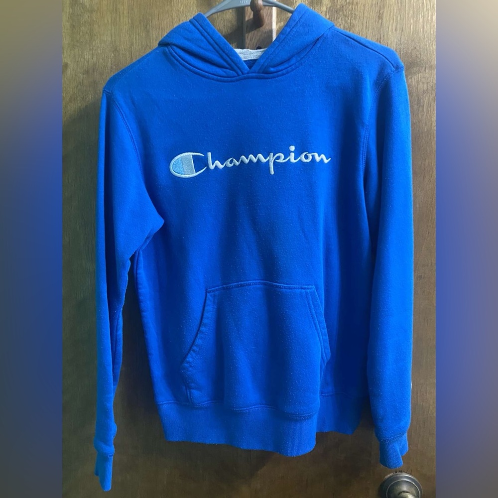 Blue champion hoodie